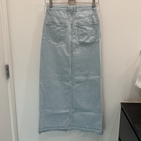 Zara slit denim midi skirt - Picture 2 of 4